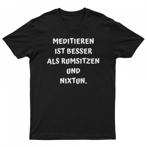 Herren T-Shirt - Meditieren [schwarz]