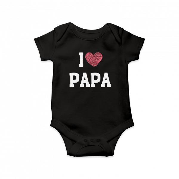Babybody - I love Papa [schwarz]