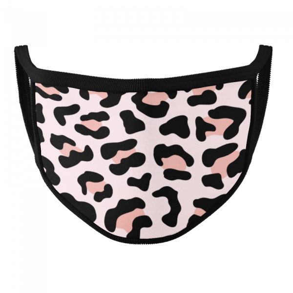 PREMIUM Gesichtsmaske - Leopard Rosa - Waschbar bis 60 Grad und wiederverwendbar