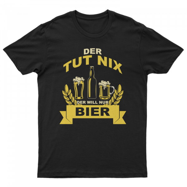 Herren T-Shirt - Der tut nix, der will nur Bier [schwarz]