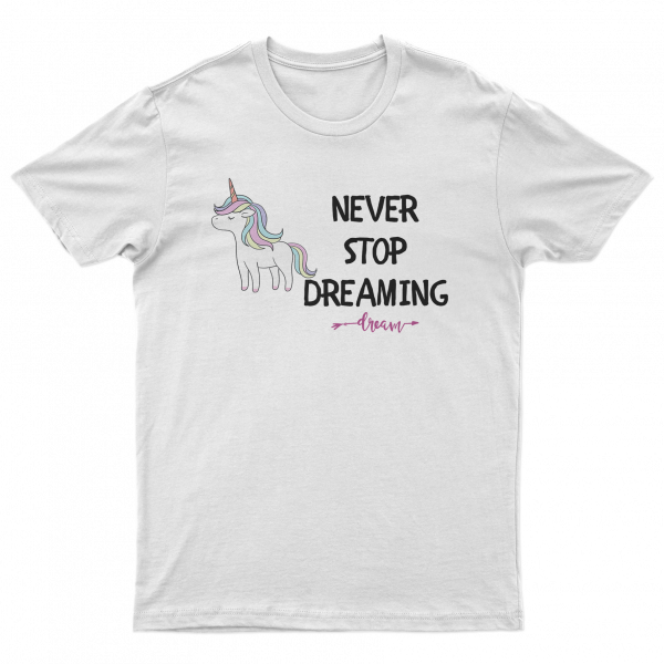Herren T-Shirt - Never stop dreaming [weiß]