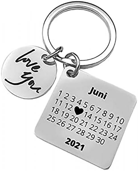 Schlüsselanhänger - Herz-Tag-Kalender [verschiedene Farben]