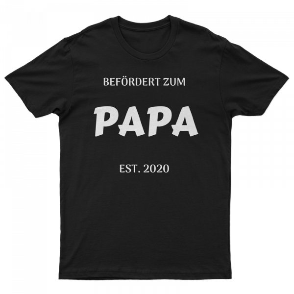 Herren T-Shirt - Befördert zum Papa [schwarz]